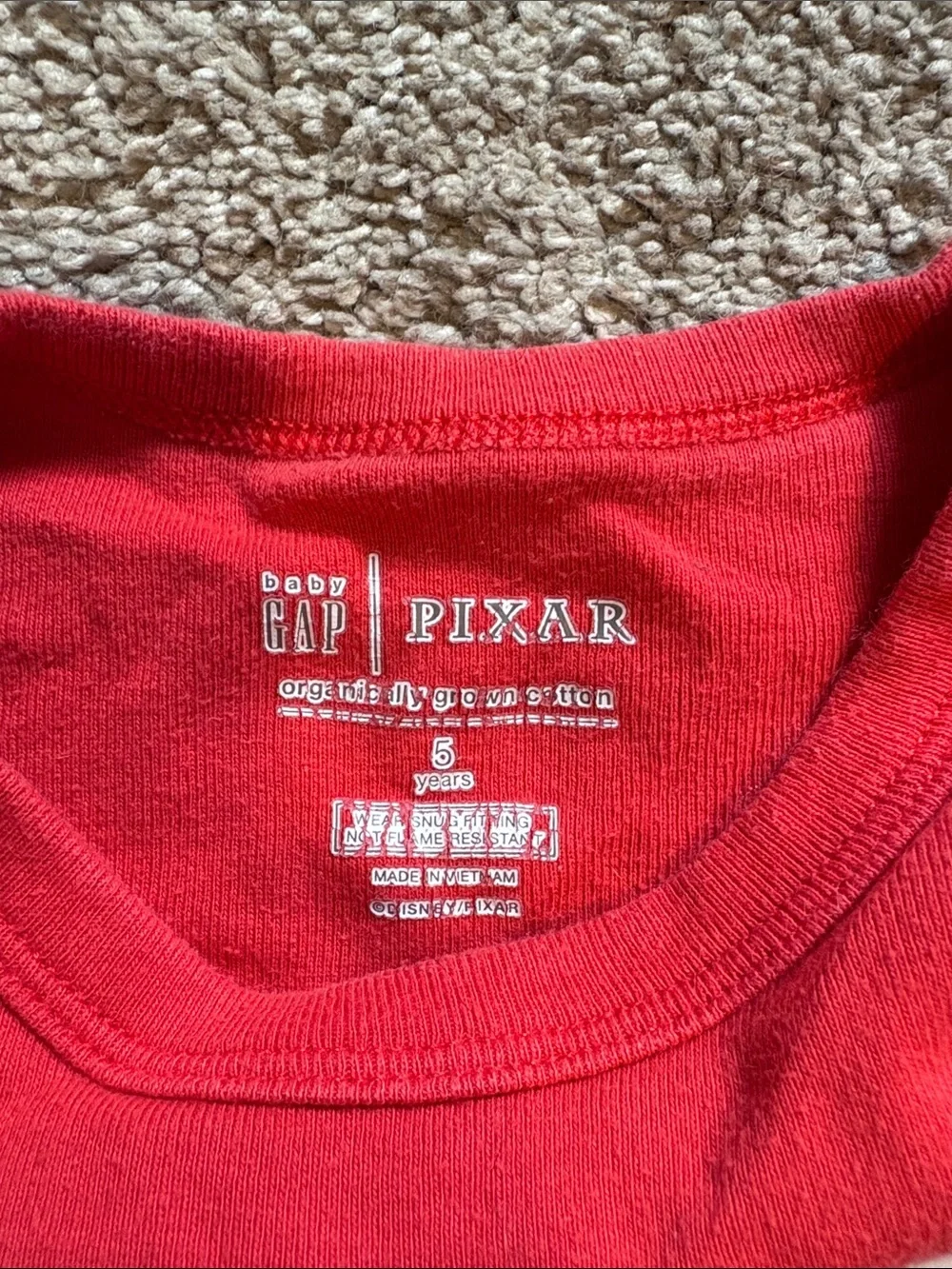 GAP Baby Pixar Lightning Mcqueen Red Toddler Pajama set